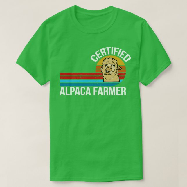 Certified Alpaca Farmer T-Shirt (Design Front)