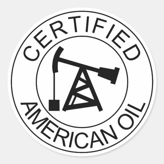 Certified American Oil Drilling Hard Hat Stickers (Front)