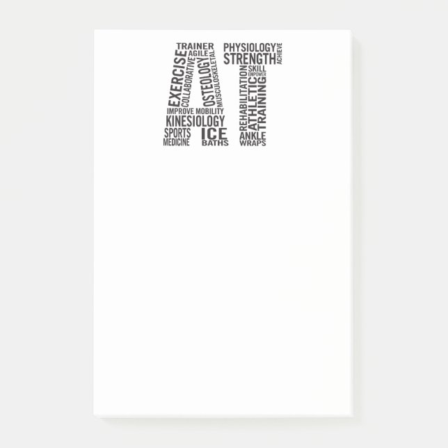 Certified Athletic Trainer AT Post-it Notes (Front)