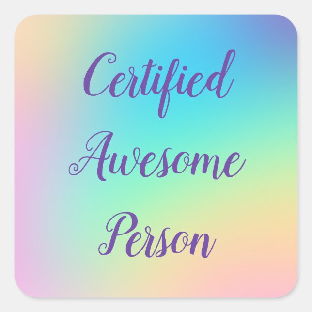 "Certified Awesome Person" Stickers (Front)