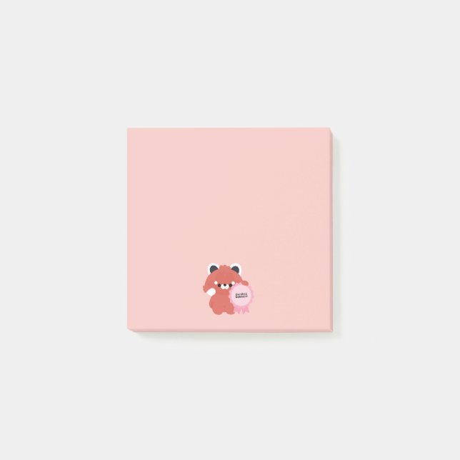 Certified Awkward Red Panda Post-it Notes (Front)