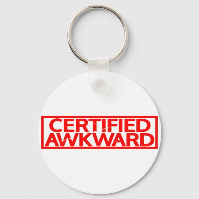 Certified Awkward Stamp Key Ring (Front)