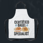 Certified Bagel Specialist Funny Jewish Hanukkah  Apron<br><div class="desc">hanukkah, passover, yiddish, chanukah, jewish, menorah, jew, gift, birthday, bagel</div>