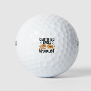 Certified Bagel Specialist Funny Jewish Hanukkah Golf Balls