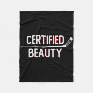 Certified Beauty Funny Ice Hockey Slang Wheel Snip Fleece Blanket