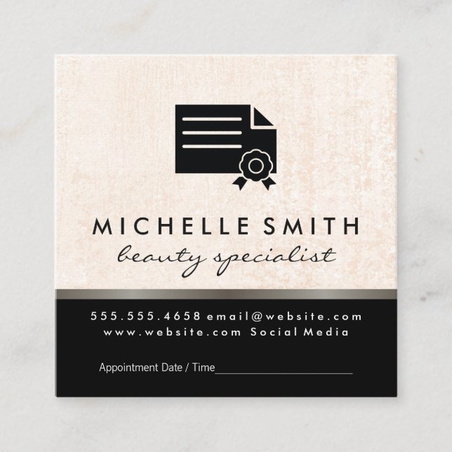 Certified Beauty Specialist Appointment (Front)