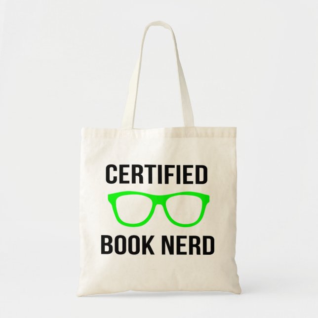 Certified Book Nerd Tote Bag (Front)