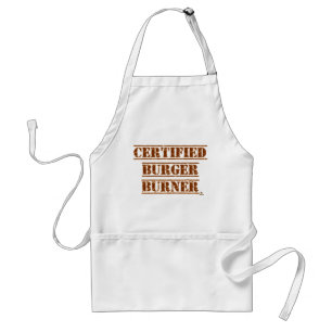 Certified Burger Burner Goofy BBQ Slogan Standard Apron