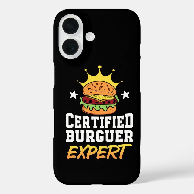 Certified Burger Expert Hamburger Handdrawn Burger Case-Mate iPhone Case (Back)