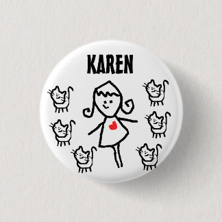 Certified Cat Lady 3 Cm Round Badge