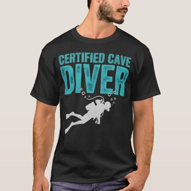 Certified Cave Diver Technical Scuba T-Shirt (Front)