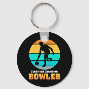 Certified Champion Bowler Retro Vintage Key Ring