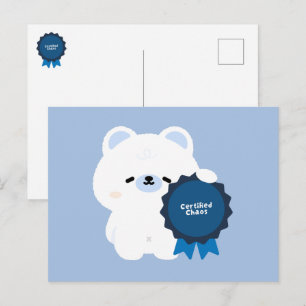 Certified Chaos Polar Bear Holiday Postcard