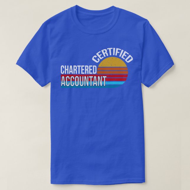certified chartered accountant retro vintage aesth T-Shirt (Design Front)