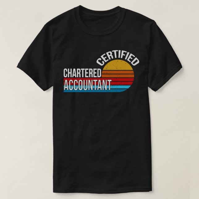 certified chartered accountant retro vintage aesth T-Shirt (Design Front)