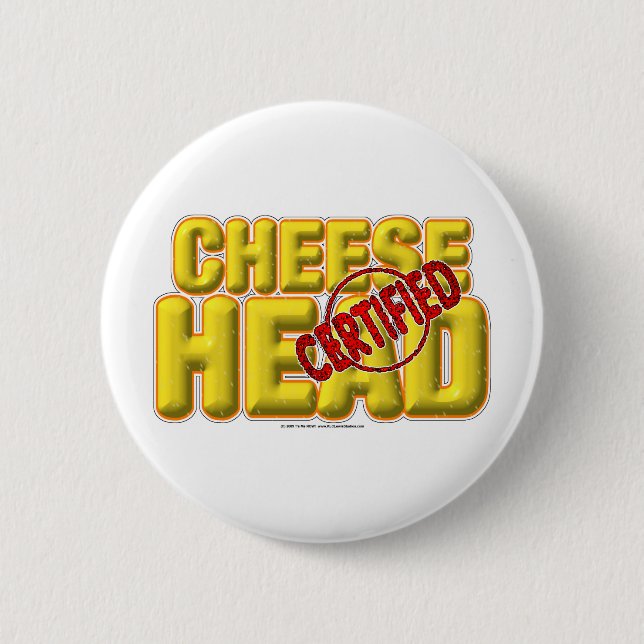 Certified CheeseHead 6 Cm Round Badge (Front)