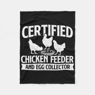 Certified Chicken Feeder And Egg Collector - Chick Fleece Blanket
