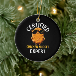 Certified Chicken Nugget Expert Ceramic Tree Decoration