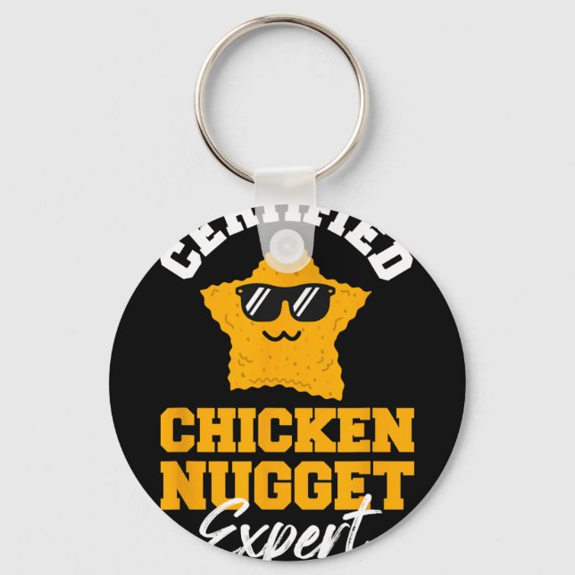 Certified Chicken Nugget Expert - Funny Kids Toddl Key Ring (Front)