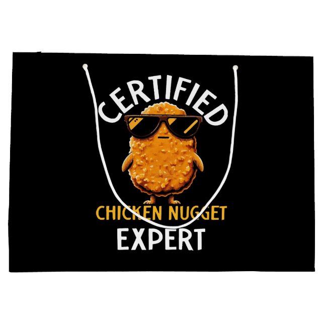  Certified Chicken Nugget Expert Large Gift Bag (Back)