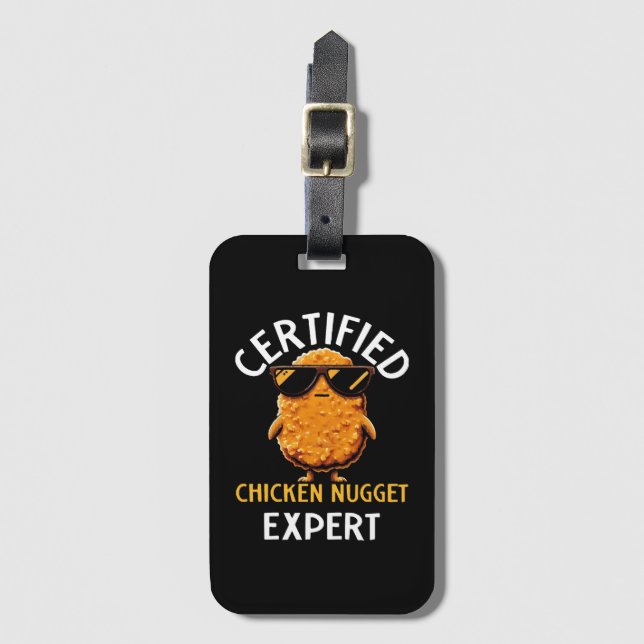  Certified Chicken Nugget Expert Luggage Tag (Front Vertical)