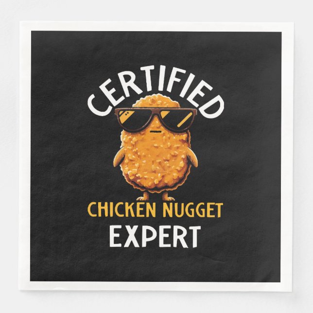  Certified Chicken Nugget Expert Napkin (Front)