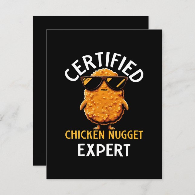  Certified Chicken Nugget Expert RSVP Card (Front/Back)