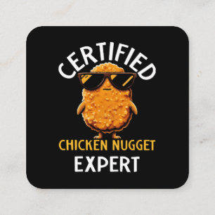  Certified Chicken Nugget Expert Square Business Card