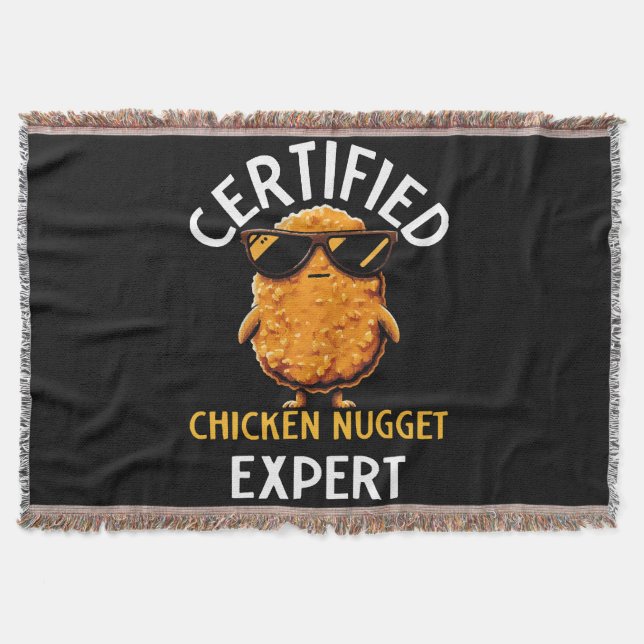  Certified Chicken Nugget Expert Throw Blanket (Front)