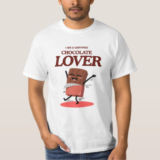 Certified Chocolate Lover | Funny Chocolate Design T-Shirt