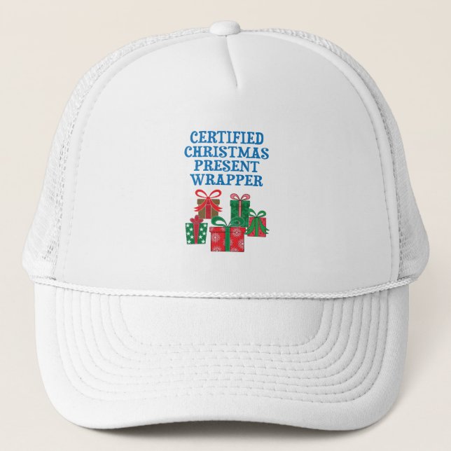 Certified Christmas Present Wrapper Trucker Hat (Front)
