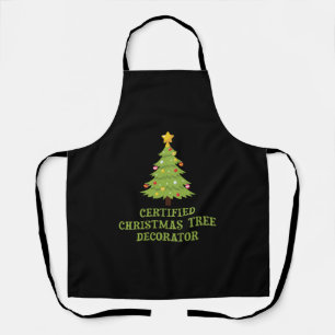 Certified Christmas Tree Decorator Apron