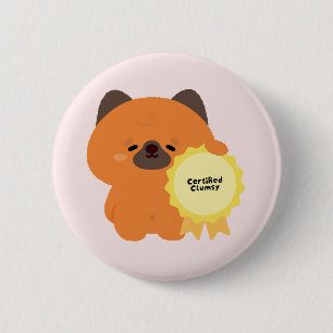 Certified Clumsy German Shepherd Puppy 6 Cm Round Badge
