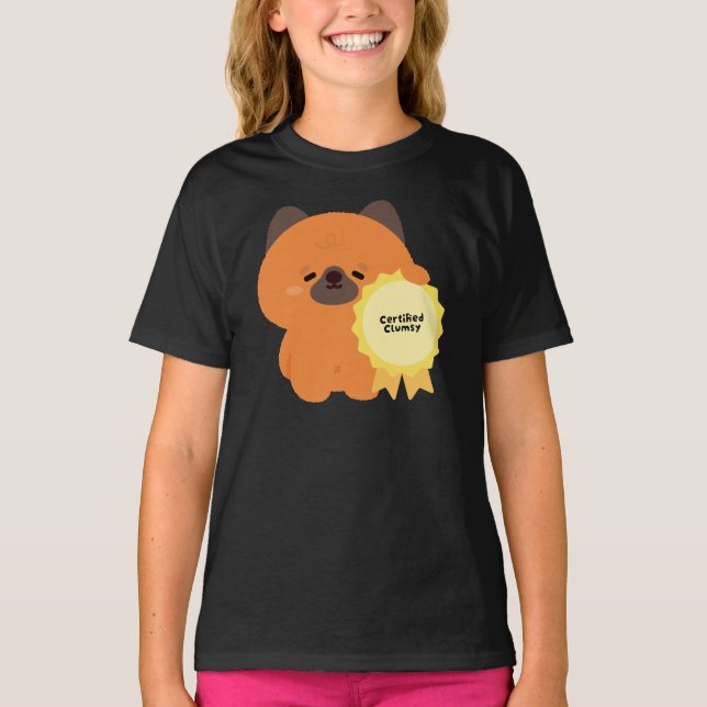 Certified Clumsy German Shepherd Puppy T-Shirt (Front)