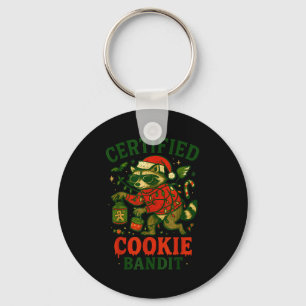 Certified Cookie Bandit, Funny Christmas Lights Ra Key Ring