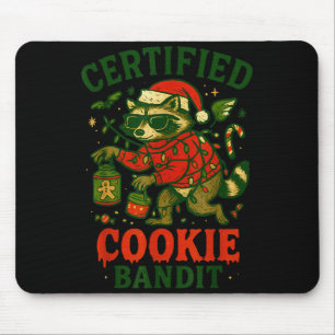 Certified Cookie Bandit, Funny Christmas Lights Ra Mouse Mat