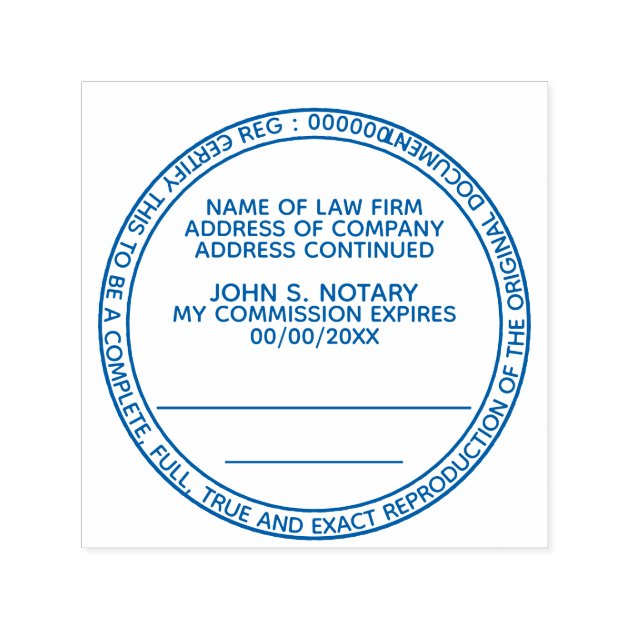 Certified copy notary public round black self inking stamp Zazzle