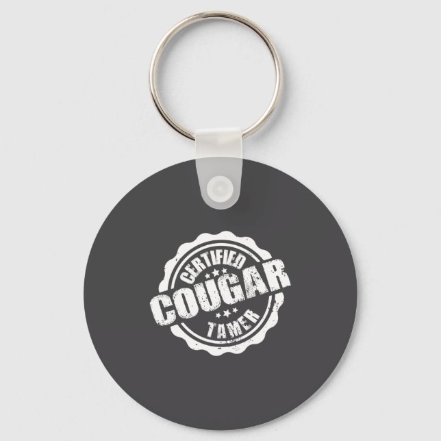 Certified Cougar Tamer Funny Mens Cougar Tamer  Key Ring (Front)