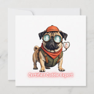 Certified Cuddle Expert Invitation Postcard