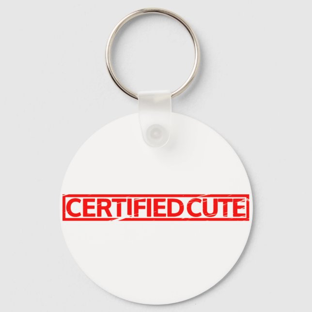 Certified Cute Stamp Key Ring (Front)