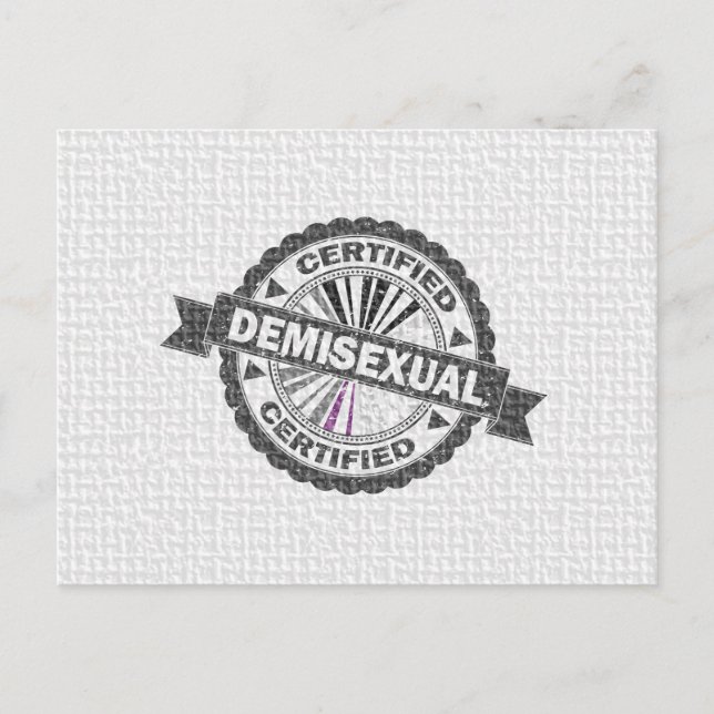 Certified Demisexual Pride Seal of Approval  Postcard (Front)