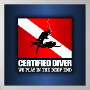 Certified Diver (Deep End) Poster