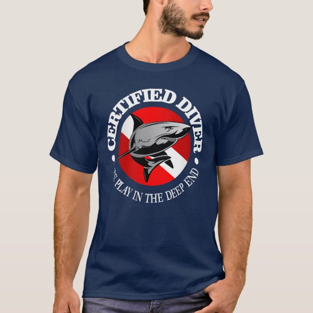Certified Diver (Shark) T-Shirt (Front)