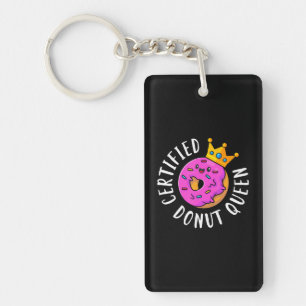 Certified Donut Queen Funny Girls Women Doughnut Key Ring