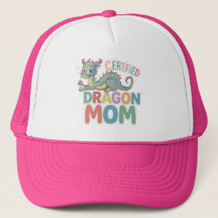 Certified dragon mom colorful design trucker hat