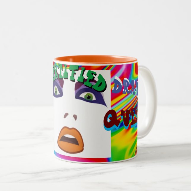 "Certified Drama Queen" Two-Tone Coffee Mug (Front Right)