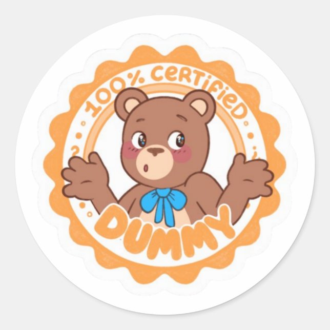 Certified Dummy Sticker (Front)
