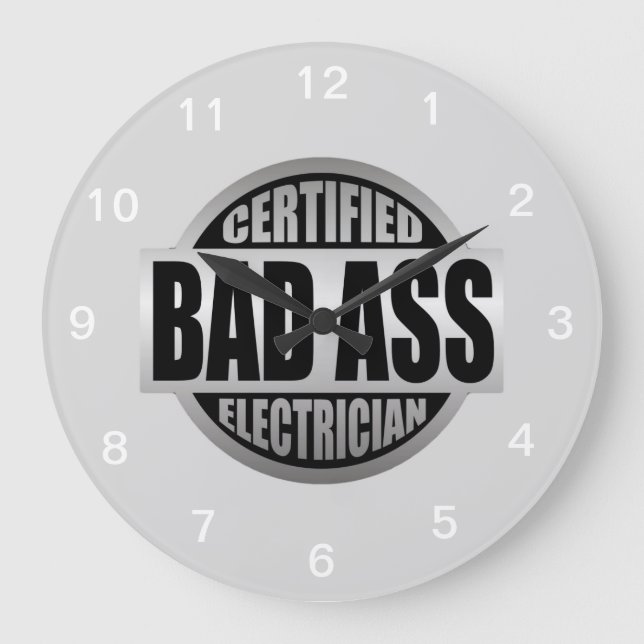 Certified Electrician Wall Clock (Front)