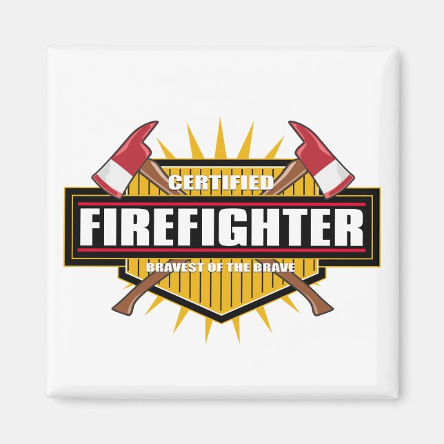 Certified Firefighter Magnet (Front)