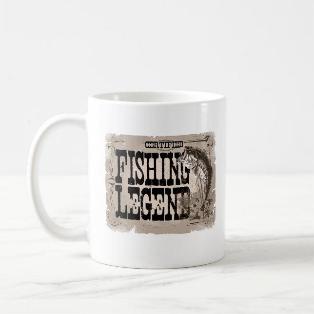 Certified Fishing Legend Bass Coffee Mug (Left)